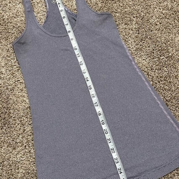 Lululemon Women's XS Purple Striped Racerback Tank Top Sleeveless - Picture 4 of 8